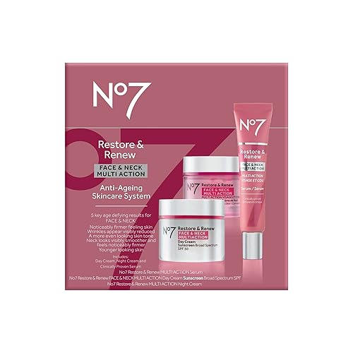Miniatura 2 de No7 Restore & Renew - Sistema de cuidado de la piel multiacción facial y cuello - Crema de día SPF de 30 días con vitamina C y péptidos de colágeno
