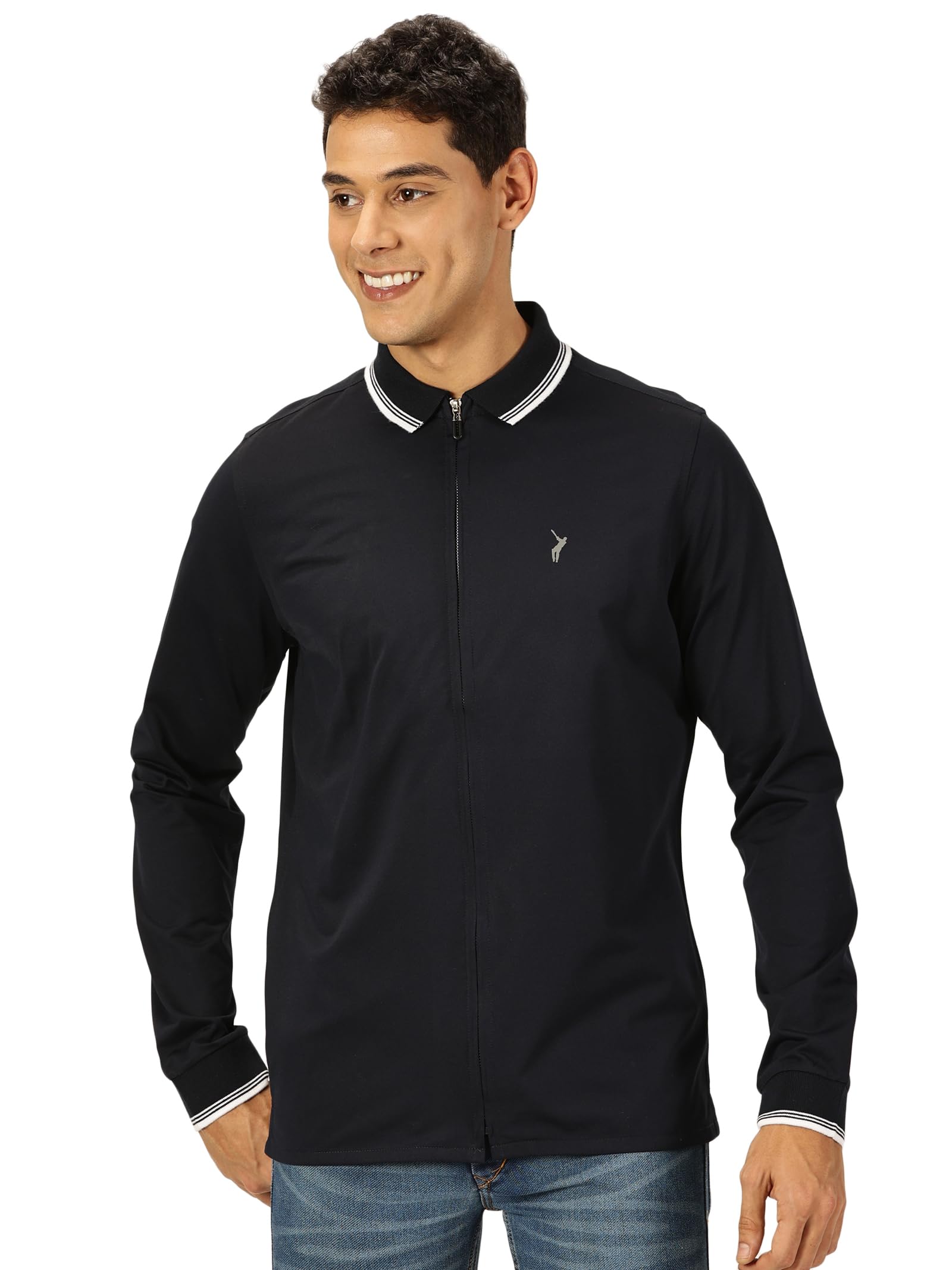 thomas scott Men's | Solid | Full Sleeve | Slim Fit | 100% Cotton | Polo Collar | Zip Clouser | Casual Jacket-picture-29