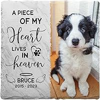 Vista 11 de Piedras conmemorativas personalizadas para mascotas para perros, gatos, regalos conmemorativos para perros en forma cuadrada por pérdida