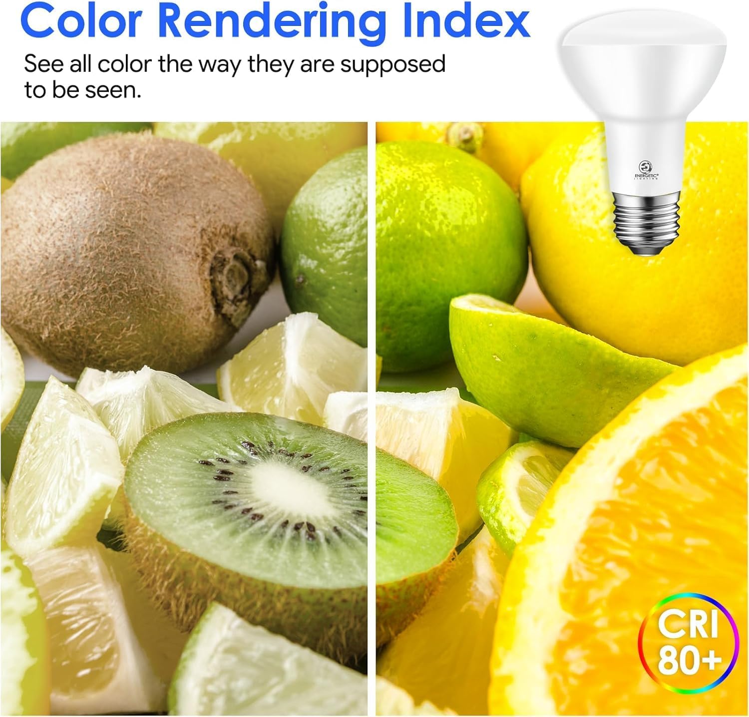 Energetic BR20 LED Bulb R20 Dimmable 2700K Soft White 45W Equivalent to 6.5W, Recessed Can Light Bulbs, Kitchen Ceiling Lights, E26 500 Lumen LED Flood Light Bulbs, Indoor UL Listed (Pack of 10)