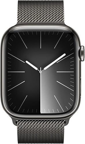 Miniatura 2 de Apple Watch Series 9 [GPS + Cellular 1.772 in] Reloj inteligente con caja de acero inoxidable grafito con bucle milanés de grafito. con AppleCare+