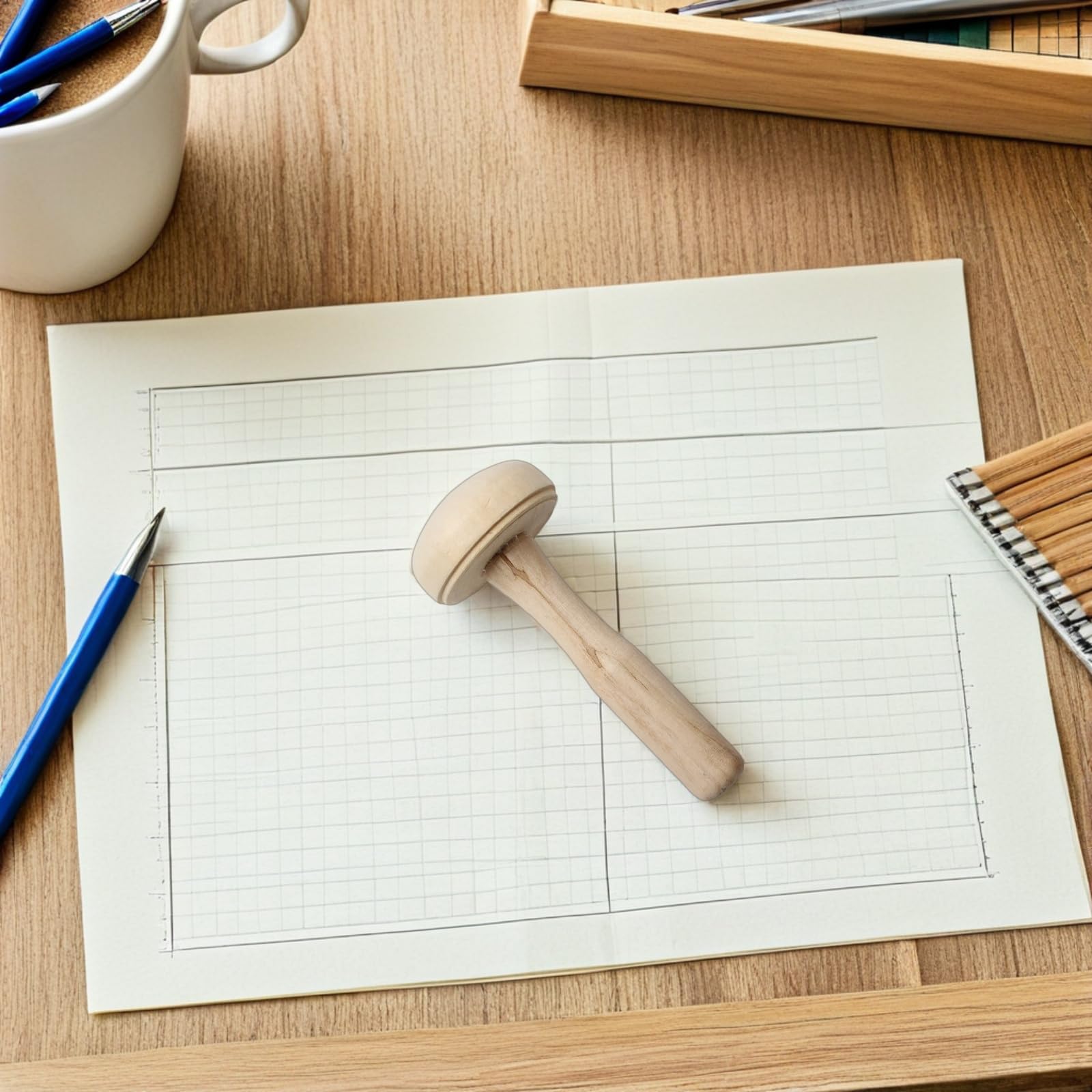 25 Stück Teiliges Druckwalzen-Set aus Gummi und Holz Ergonomisch Leichter Stempelroller für Linoldruck Bastelprojekte und Künstlerisches Drucken Langlebig und Vielseitig für