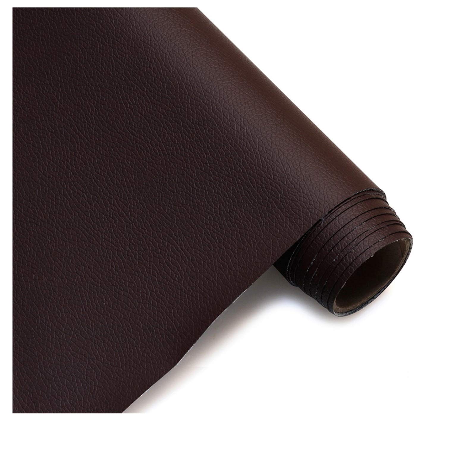 Tissu simili-cuir premium Dark Coffee 160cm de large pour tapissier et sellerie