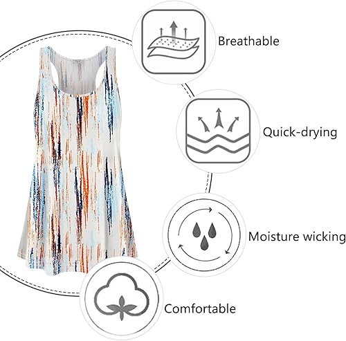 Miniatura 3 de Cestyle - Camiseta sin mangas para mujer, cuello redondo, corte holgado, para entrenamiento