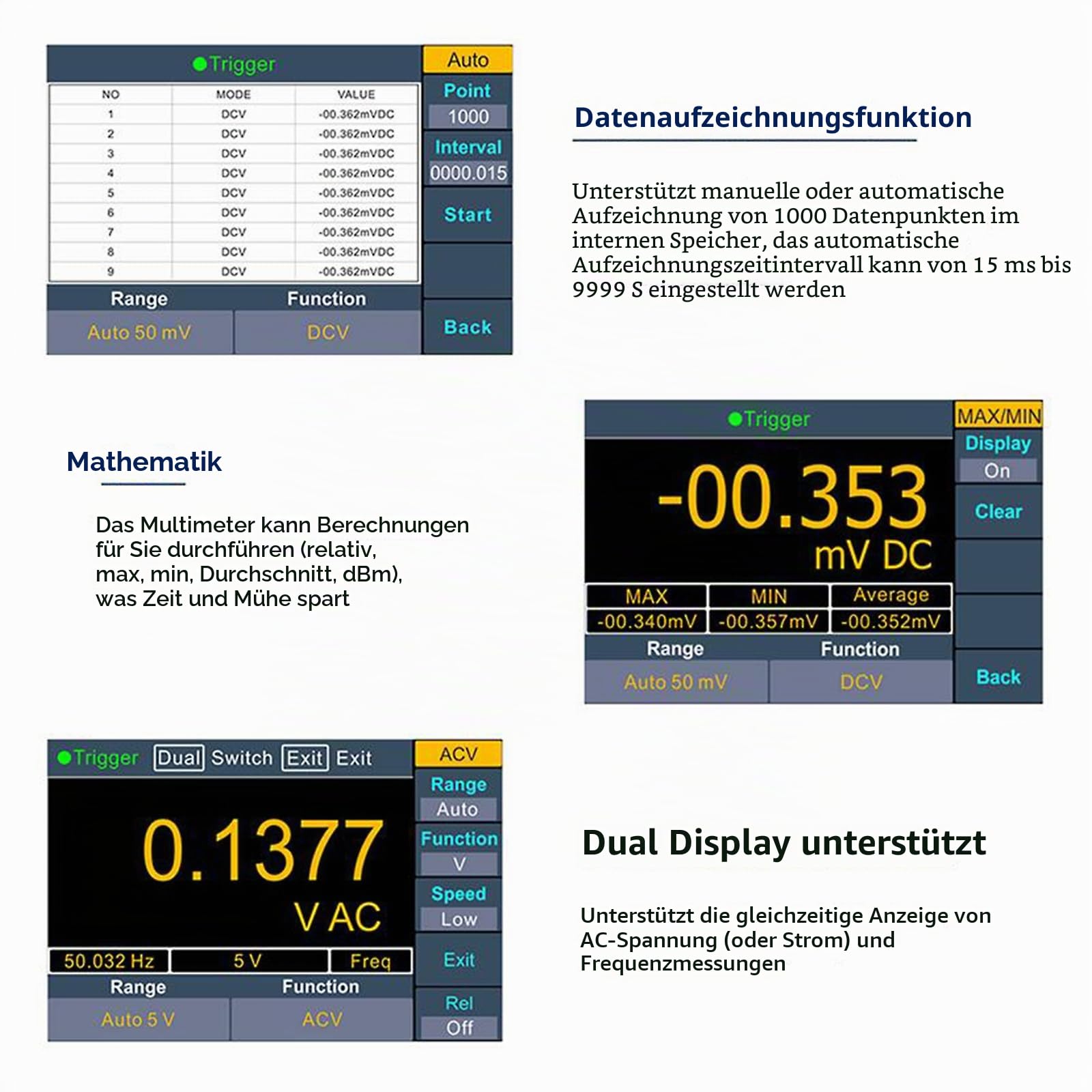 OWON XDM1241 Tischmultimeter mit wiederaufladbaren Batterien True RMS High Accuracy Universal Desktop Multimeter