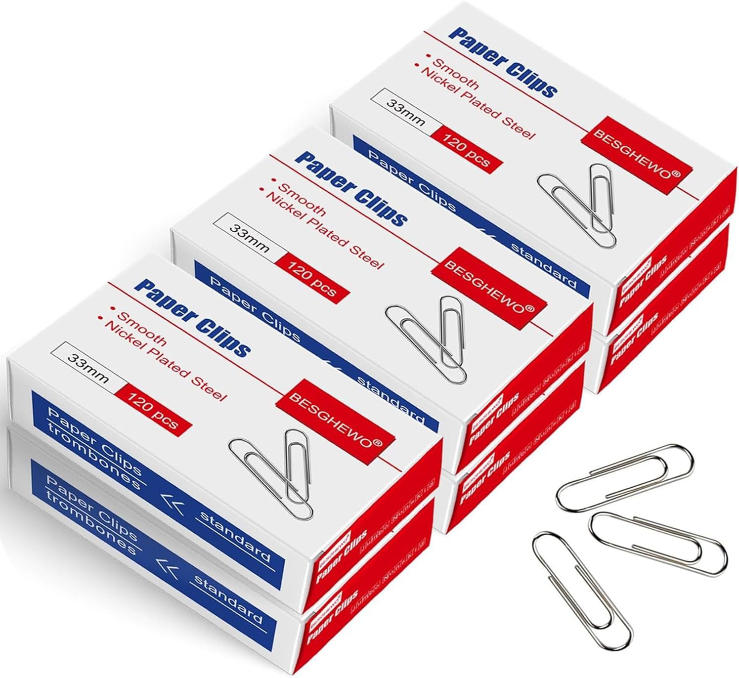 Paper Clips 720 pcs, Paper Clips Medium Size, Paperclips