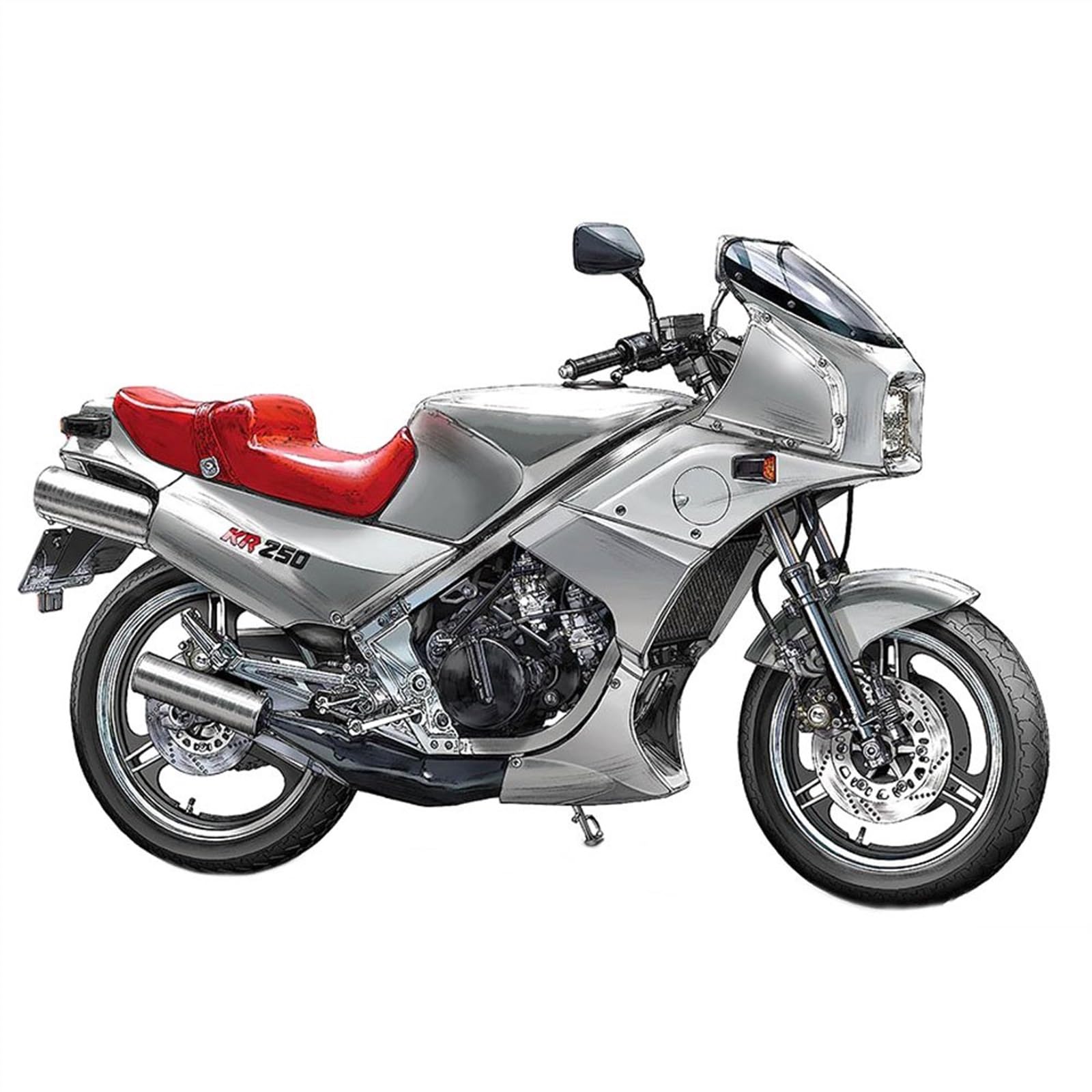 SEYXF Motorbike Toy Motorcycle Assembly Model Collection Toy for Kawasaki KR250 KR250A 1984 1/12