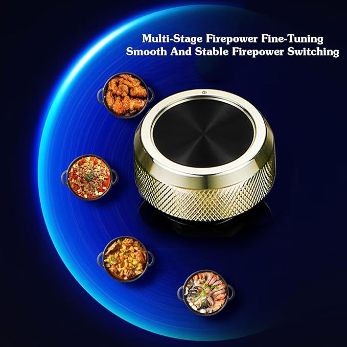 Estufa de Gas 1 Quemador, Temporizador 0-99 Min, Panel de Vidrio Templado, Conexión GN/GLP miniatura 7