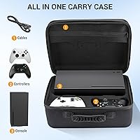 Vista 2 de Keten X-box Series X Carrying Case with Hard Shell, Protective Travel bag for X-box Series X Console, Controllers, Cables and Other Accessories