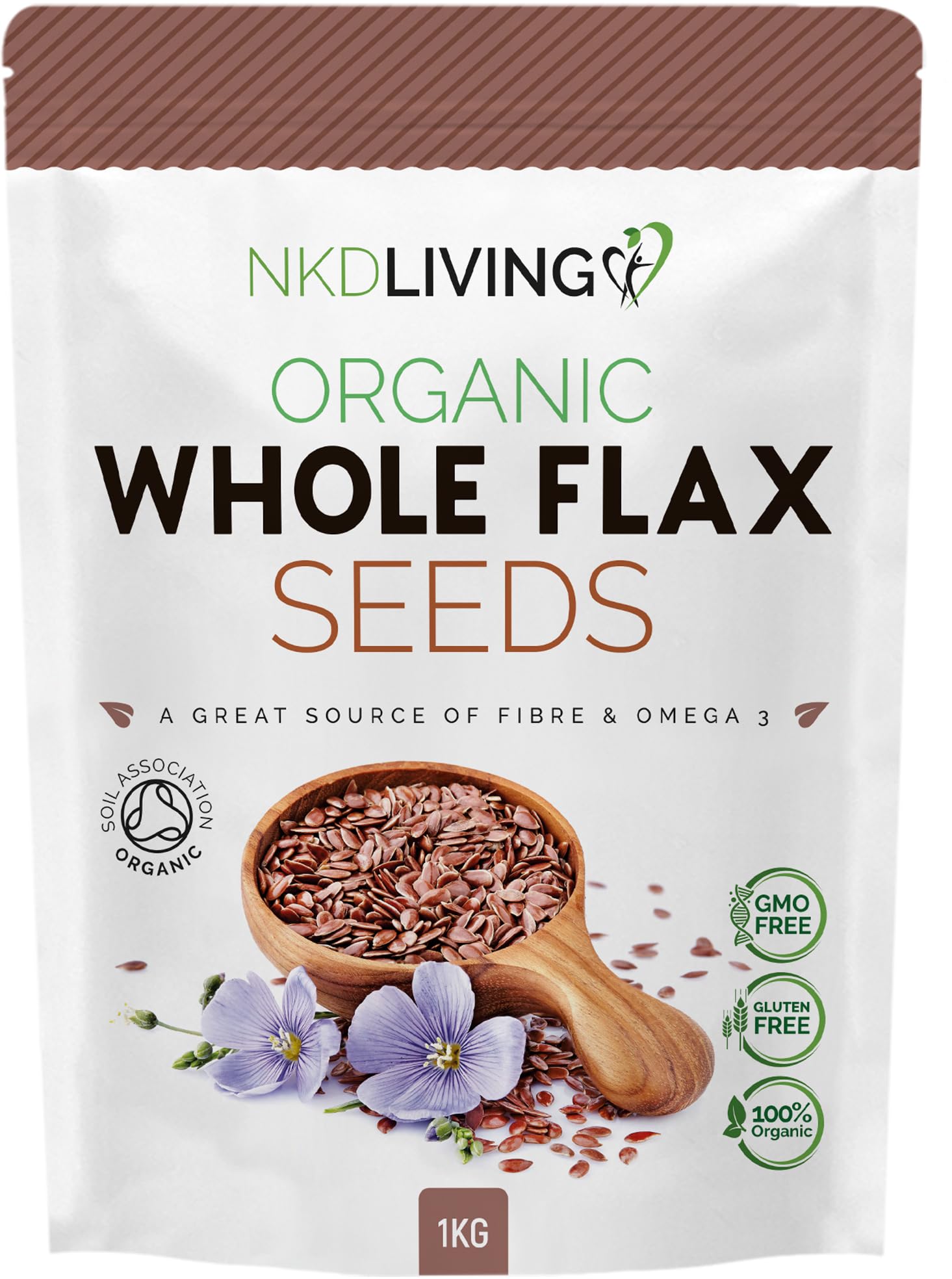NKD Living Organic Flax Seeds / Linseeds (1kg)