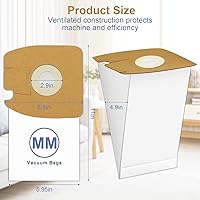 Vista 5 de 10 Pack MM Vacuum Bags Replacement Compatible with Eureka Style MM Mighty Mite 3670 and 3680, 60295, 60295A, 60295B, 60295C, 60296 & 60297A Series