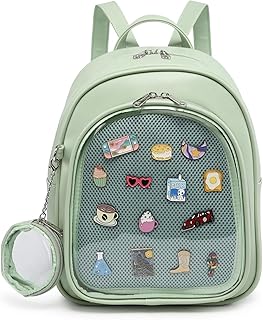 CHERRY SAUCE Kawaii Backpack PU Leather Ita Bag Aesthetic Cute Purse Pin Display