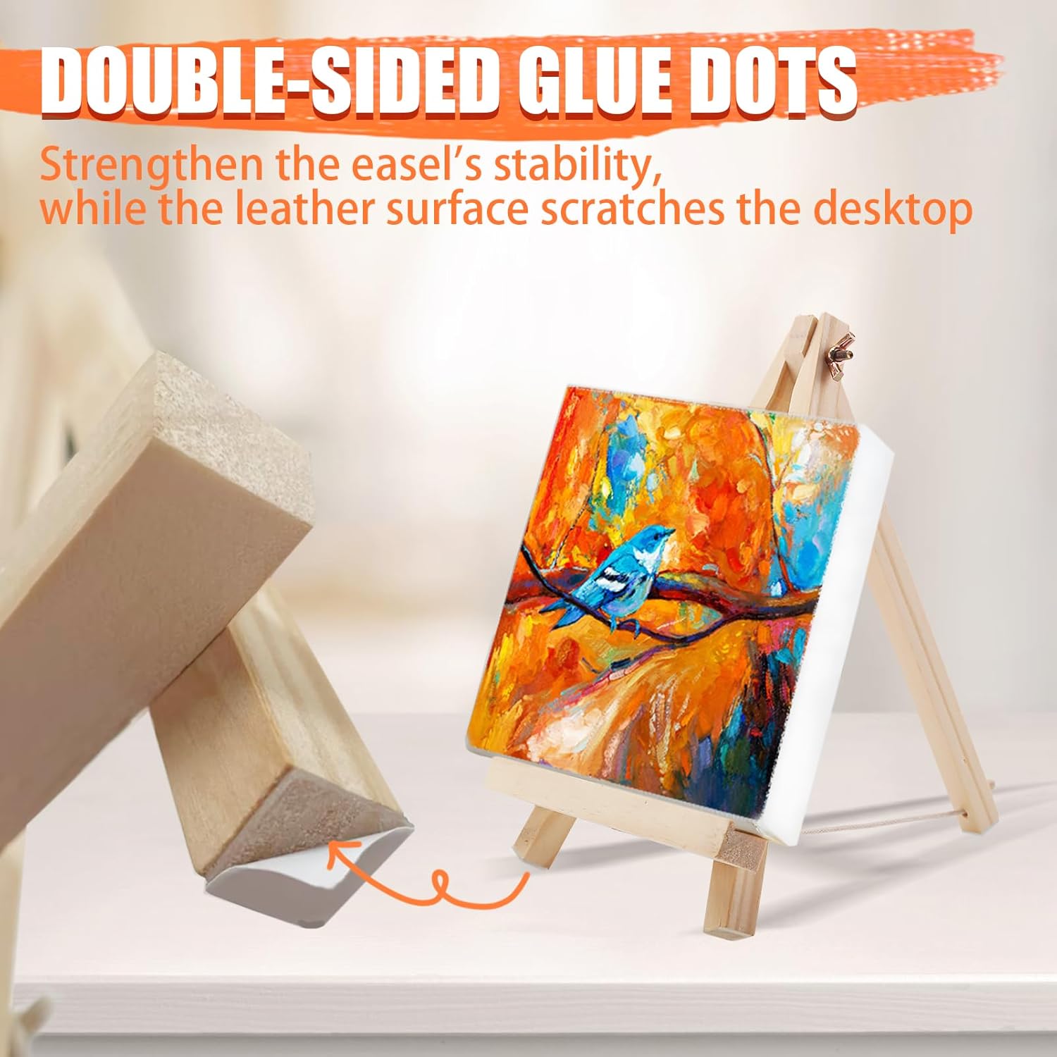 Wooden Easel 6 Pack, 9 Inch Tabletop Easel for Painting, Small Wood Easel Stand for Sign Picture Frame Display, Tripod Art Easel for Kids Students, Portable Canvas Holder Painting Supplies