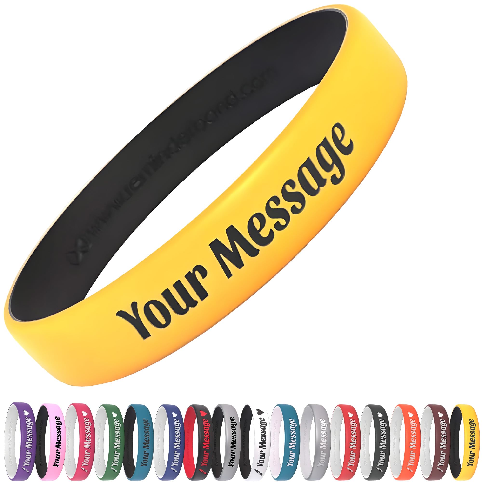 Customizable 100% Silicone Luxe Wristbands – Wristbands Customizable, Custom Bracelets, Personalized Silicone Wrist bands, Customized Bracelet Bulk, Custom Rubber Bracelets for Events and Gifts