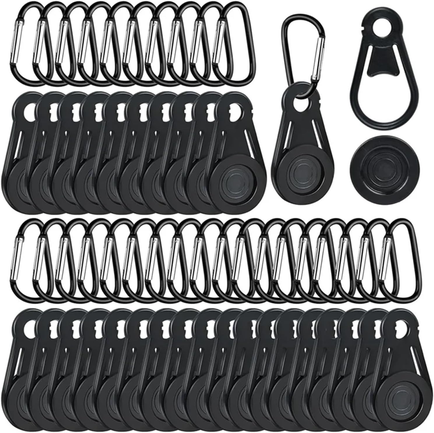 Shade Cloth Heavy Duty Lock Grip 60/120 Rope Clips Rainproof Tighten Buckles for Awning, Tent Canopy & Outdoor Camping Tools​(120pcs)