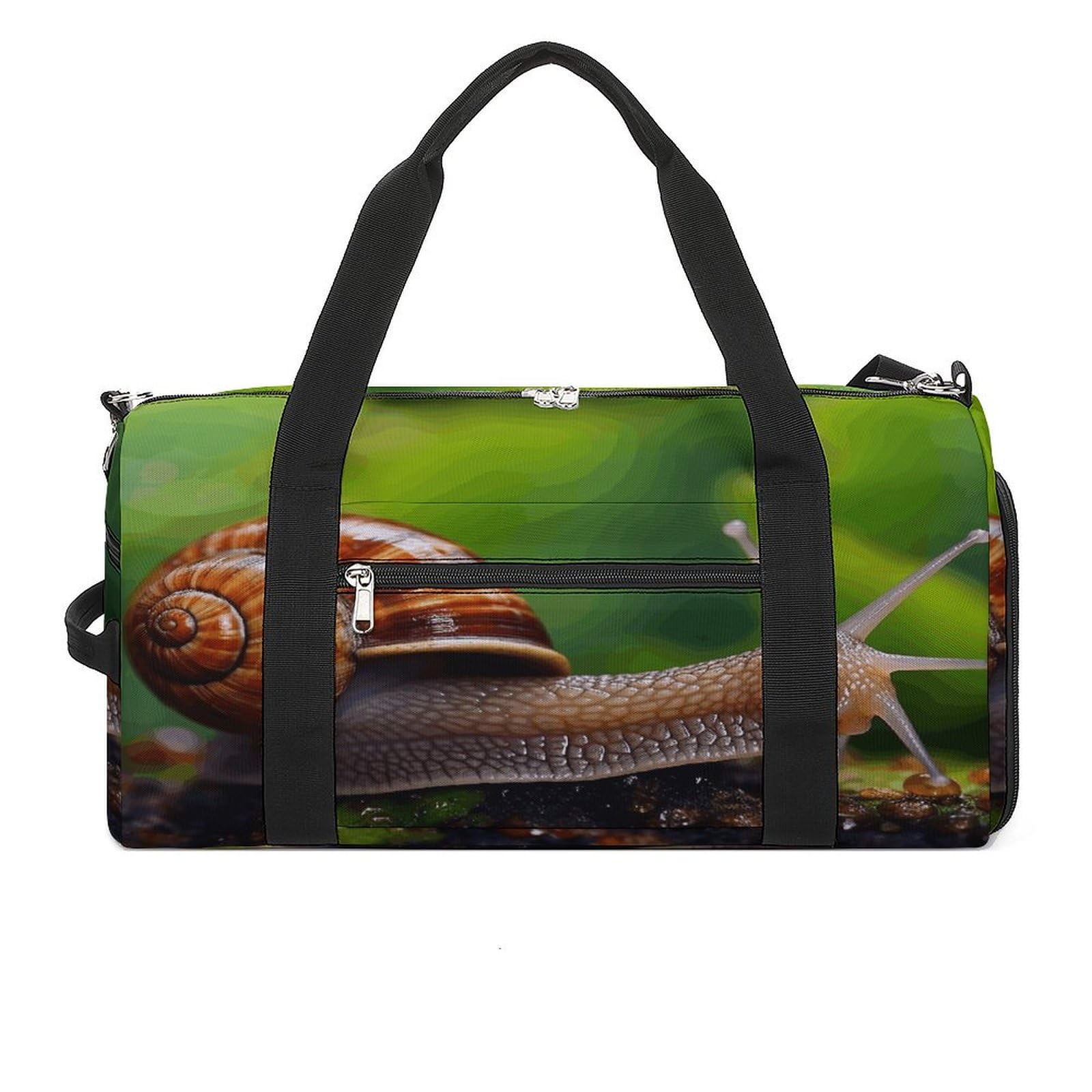 Turnbeutel für Damen und Herren, Wildtiere, Tierschnecke, wiederverwendbar, Turnbeutel mit Schuhfach, Stil, Einheitsgröße, modern, Stil:, Einheitsgröße, Modern