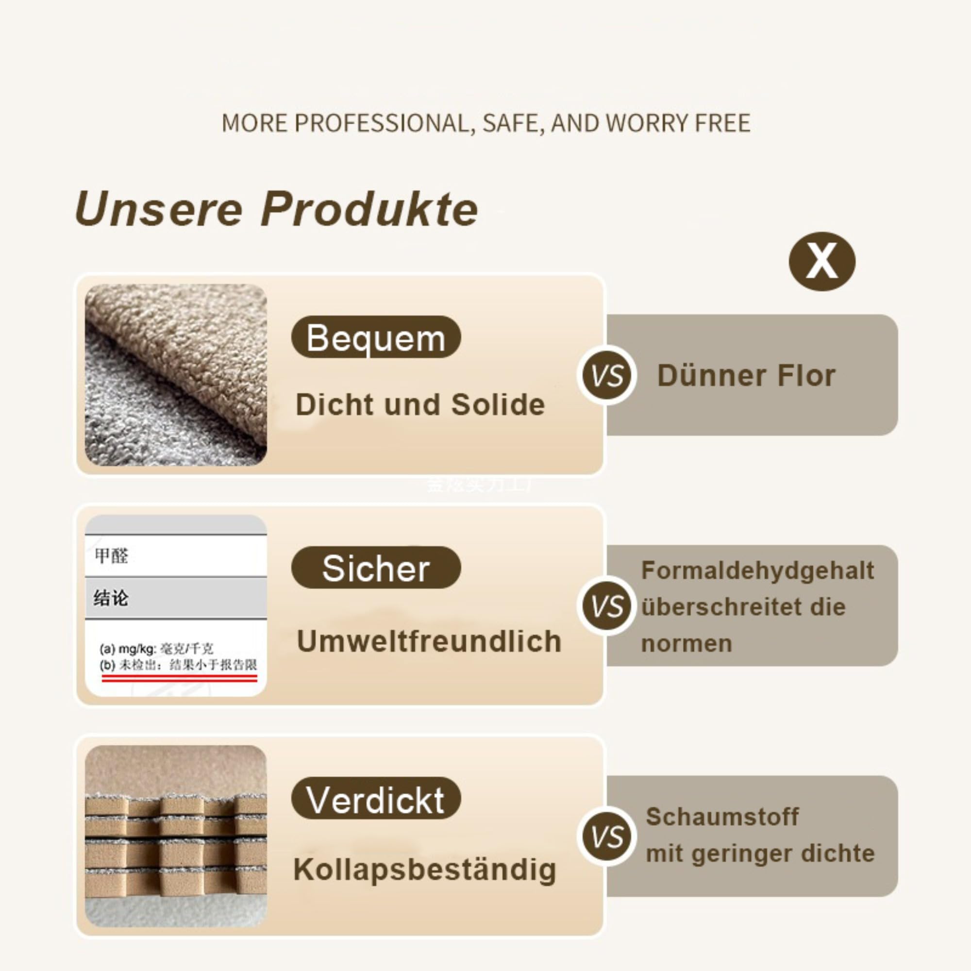 10 Stück Puzzleteppich, 30x30 cm Puzzle Teppich Matte, Wildleder Anti-Rutsch Schaumstoff-Bodenmatten für Schlafzimmer, Wohnzimmer (Dunkelgrau + Hellgrau)