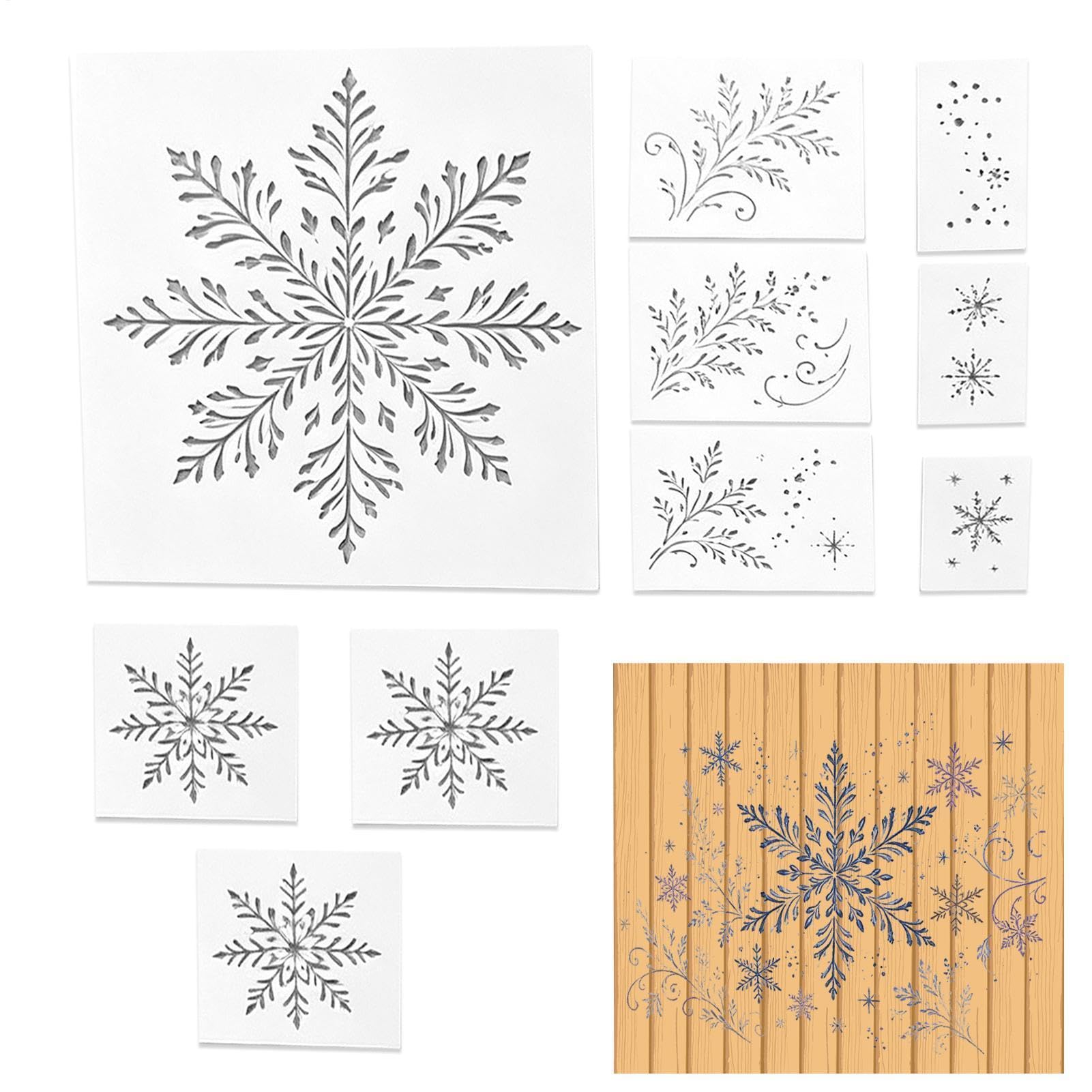 Wandschablonen Weihnachtliches Motiv, waschbare dekorative Vorlage | Blumenschablone Für Den Fußboden Hof Rasen Bordsteinkante Parkplatz Zimmer Und