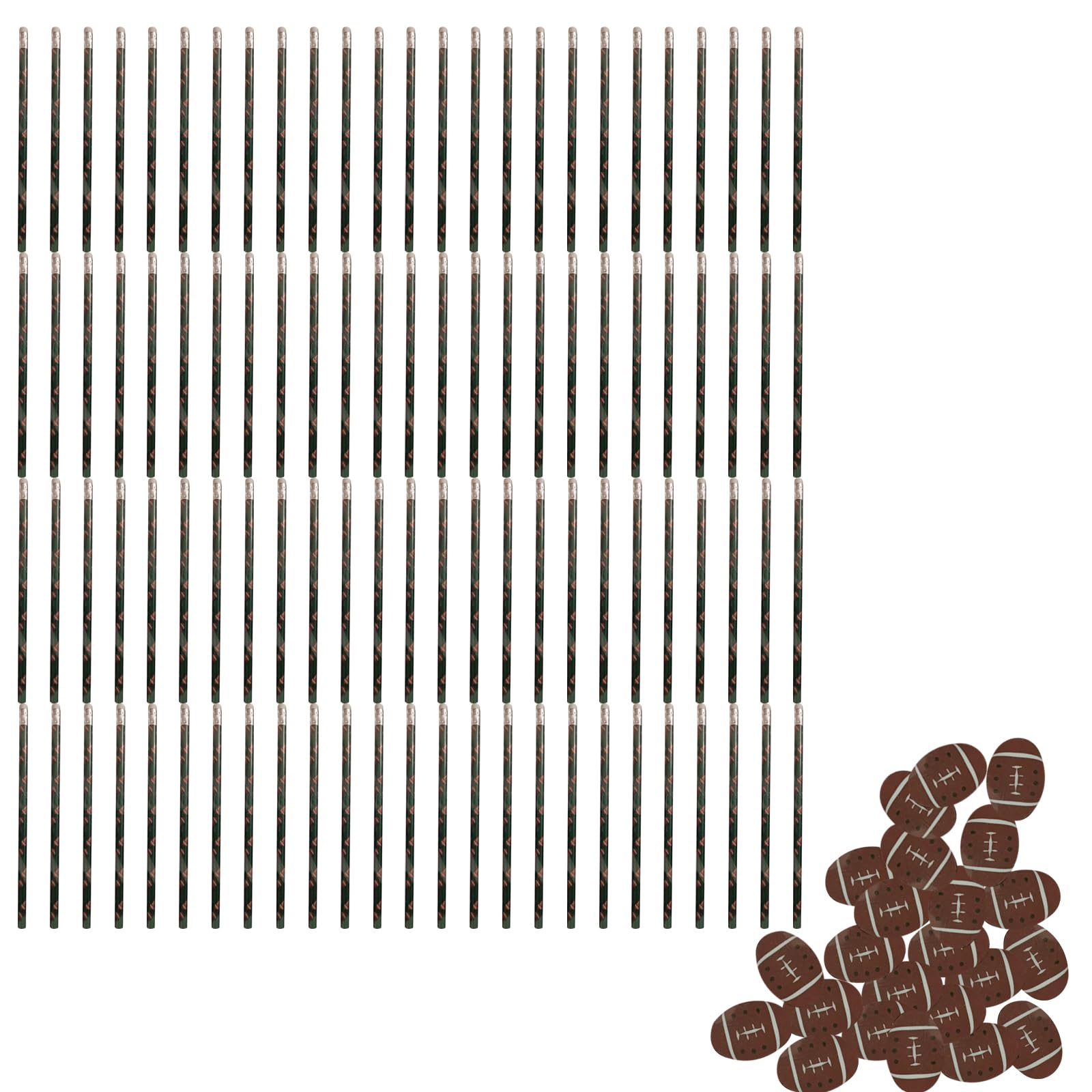 100-teiliges Holzstift und 100-Radiergummi Set, Motivationsstift, Holz Zeichenstifte für, Studenten, Erwachsene, Schreiben, Zeichnen, Fußball Bleistift Set