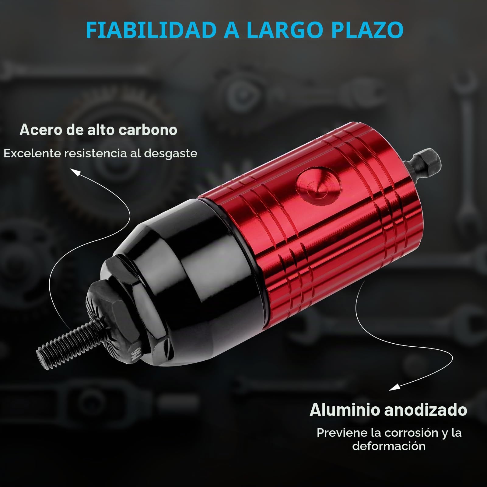 YUZES Adaptador de Tuerca de Remache para Taladro inalámbrico eléctrico, Kit de Pistola de Remache Que Ahorra Mano de Obra con 5 Mandriles métricos y 5 SAE y 50 Tuercas de Remache Surtidas, Funda de