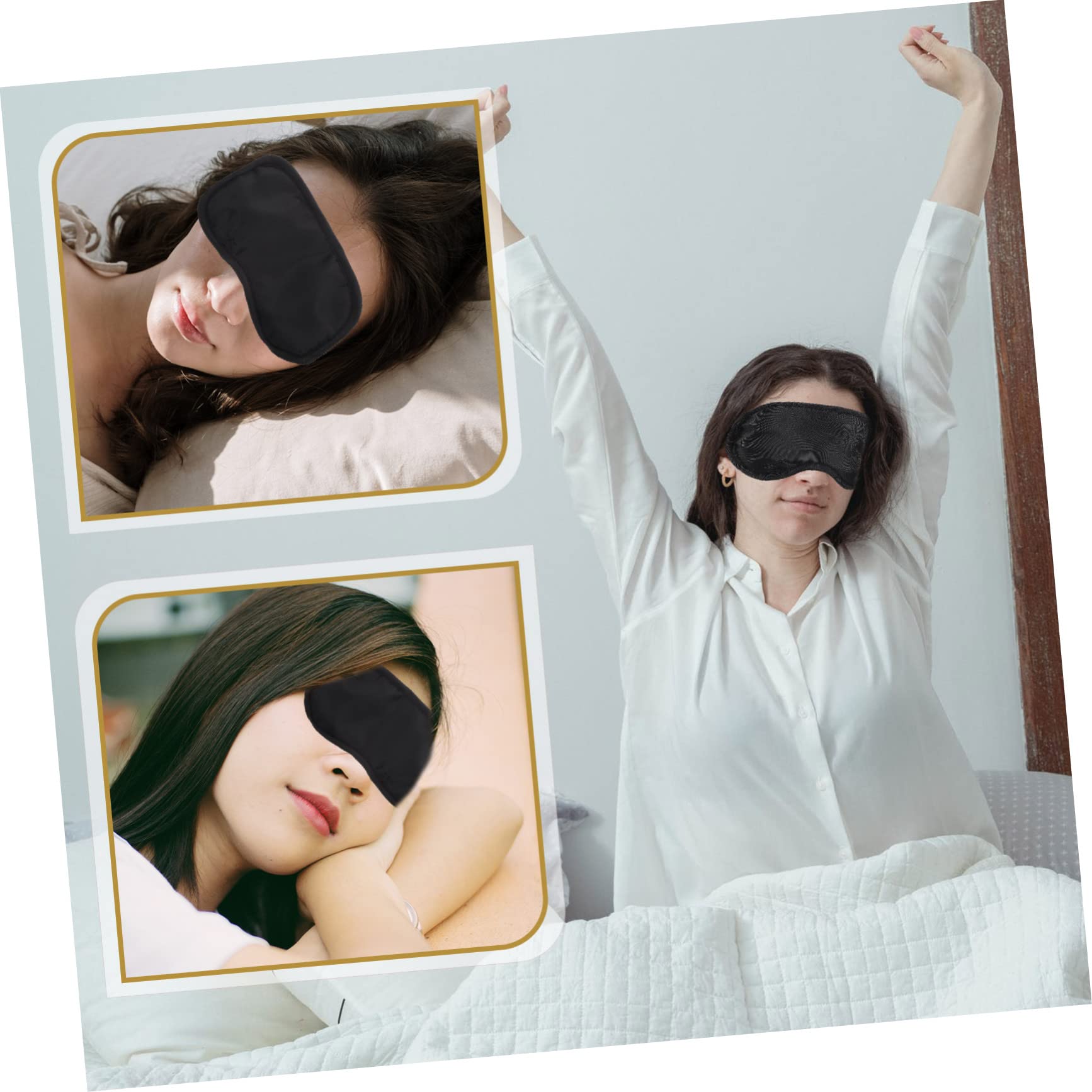 FRCOLOR 4 Sätze Schlafmaske Augenpflaster Schlaf Masken Blackout Heiße Augenmaske Für Trockene Augen Schlafende Augenmaske Lichtdichte Augenabdeckung Schwamm 20 Stück * 4