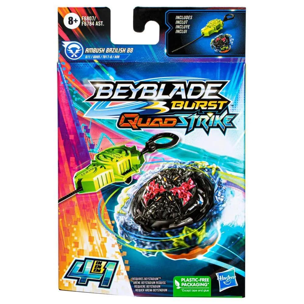 Amazon.com: Beyblade Burst QuadStrike Ambush Bazilisk B8 Spinning