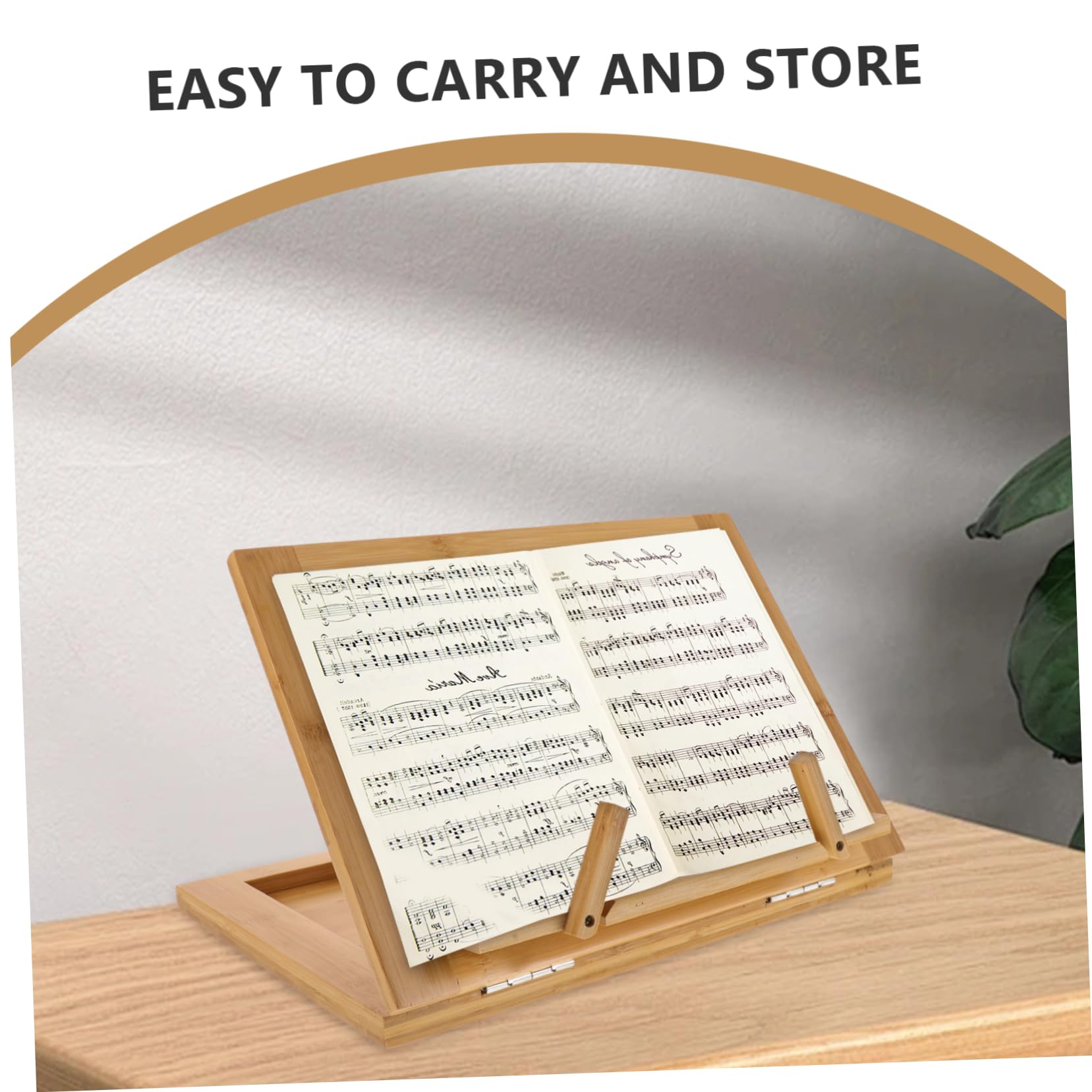 Toyvian Supporto Musicale Per Libri e Partiture Struttura Robusta e Versatile Per Pianoforte Chitarra e Lettura Stand Da Tavolo Per Musica e Testi Naturale