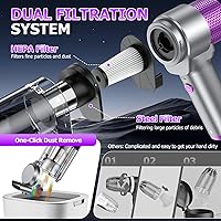 Vista 5 de EYYA Aspirador de mano inalámbrico para automóvil, 16000 PA, potente aspiradora de mano inalámbrica recargable, mini aspiradora portátil 4 en 1