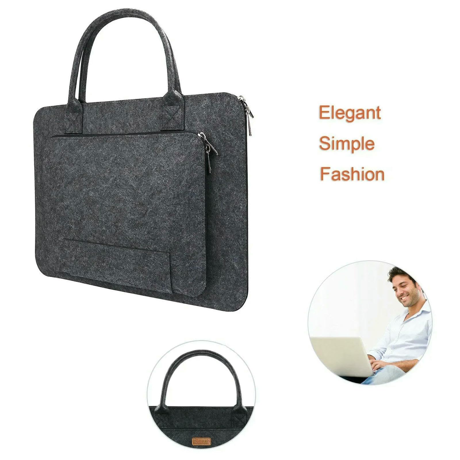Borsa Porta pc Custodia Computer Donna per Laptop da 11 13 15,6 17 Pollici, in Feltro Portatile Trasporto con Maniglia