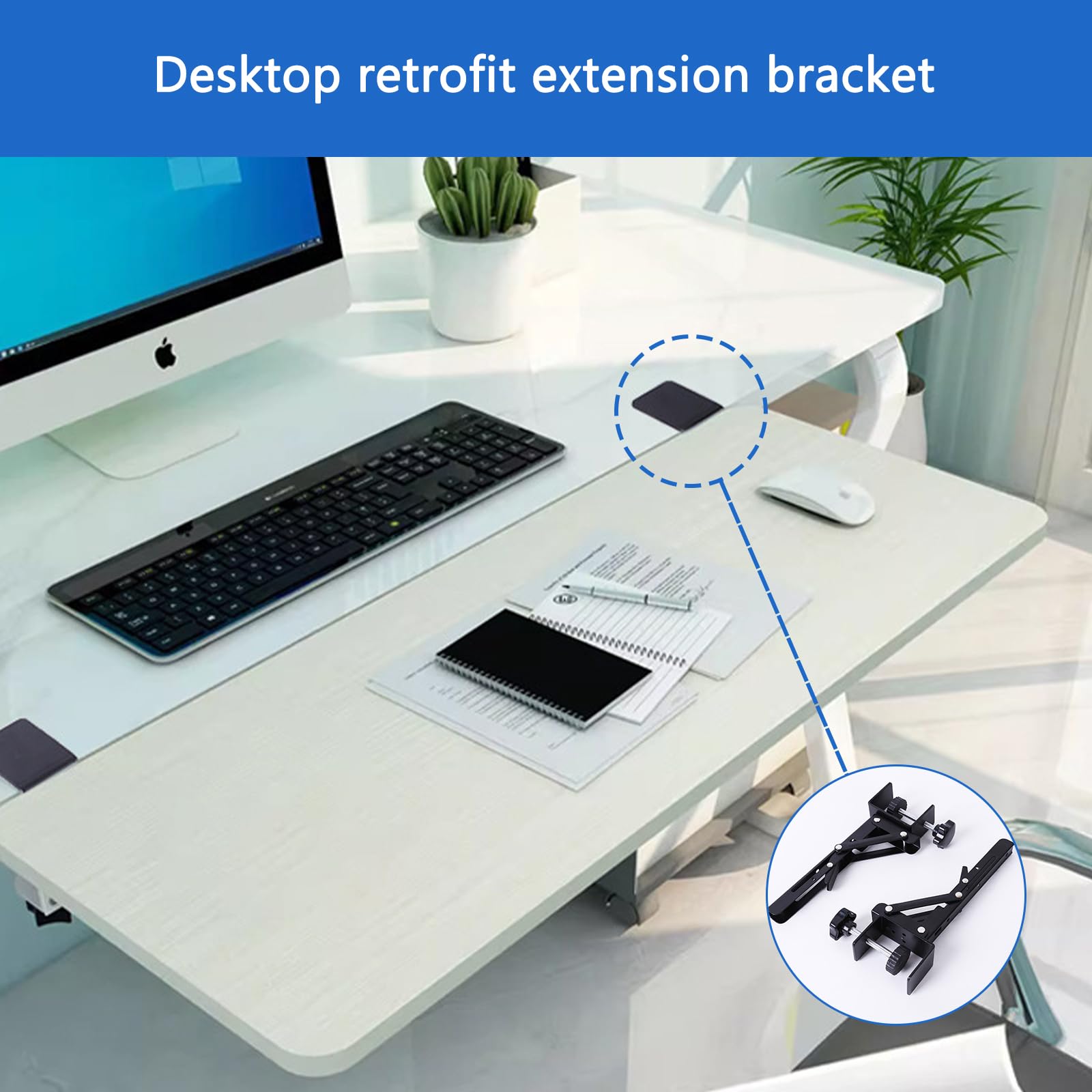 Desk Extender Shelf Pack Of 2 Extendable Keyboard Extension, Keyboard ...