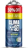 ClimaSet Recharge clim R1234yf + 3en1 gaz clim r1234yf - 2x235 g avec Tuyau, Manomètre et Adaptateur HP/LP - Climatisation - Climatiseur voiture - Recharge climatisation voiture - ECO - 4