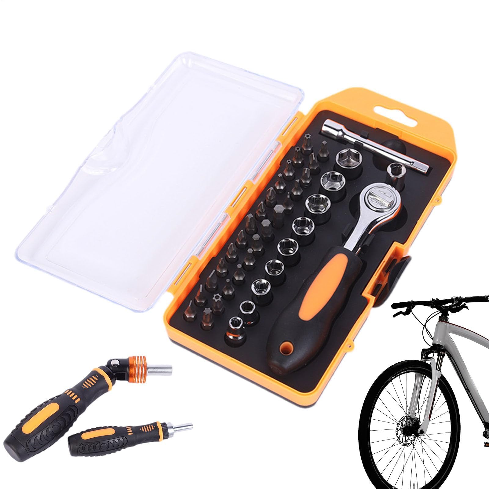 YNIYUJKL Ratchet Set Quick Release Mechanism Steel Tools Auto Maintenance Home Repairs Professal Installat 22 Piece Mechanic'S Kit