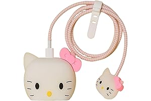 4 in 1 Hello Kitty 3D Cute Cartoon Protective Case with SAMSUNG Charger