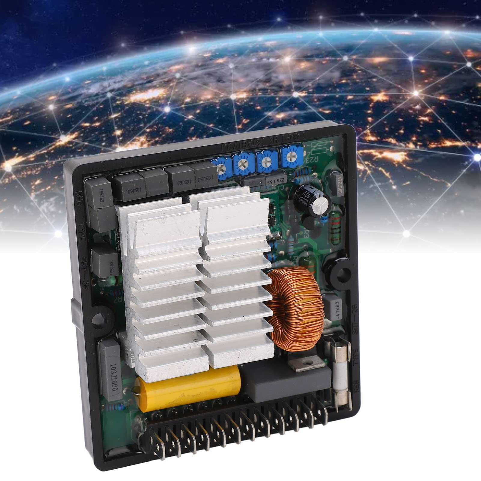 Haofy Regulador de Voltaje Avanzado Mecc Alte SR7-2 ABS AVR Board, Configuraciones Simples, Rendimiento Estable, Adecuado para Salidas de Energía Monofásicas, de Protección Confiable