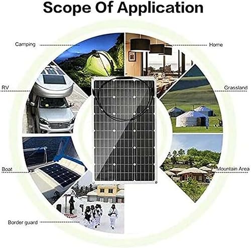 Miniatura 3 de Kit de panel solar flexible (150 W/300 W), controlador de carga (40a), cargador de viaje al aire libre, paneles solares de 18 V para el hogar al