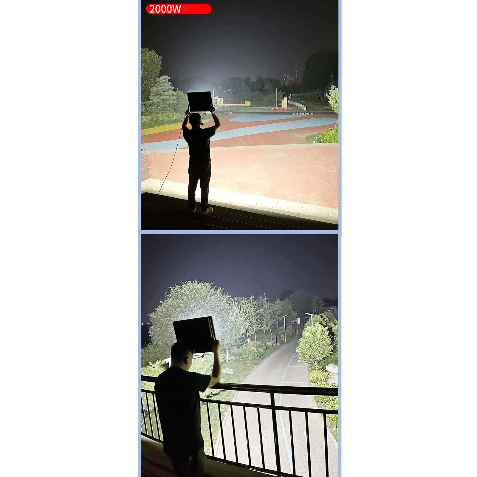 Faretto LED Da Esterno Faro 1000-6000w IP66 Impermeabile Faretti LED Da Soffitto Orientabili, Anti-Corrosione Spot Illuminazione Luce Di Lavoro Per Esterni Utilizzando Come Giardini Ecc (2000W)