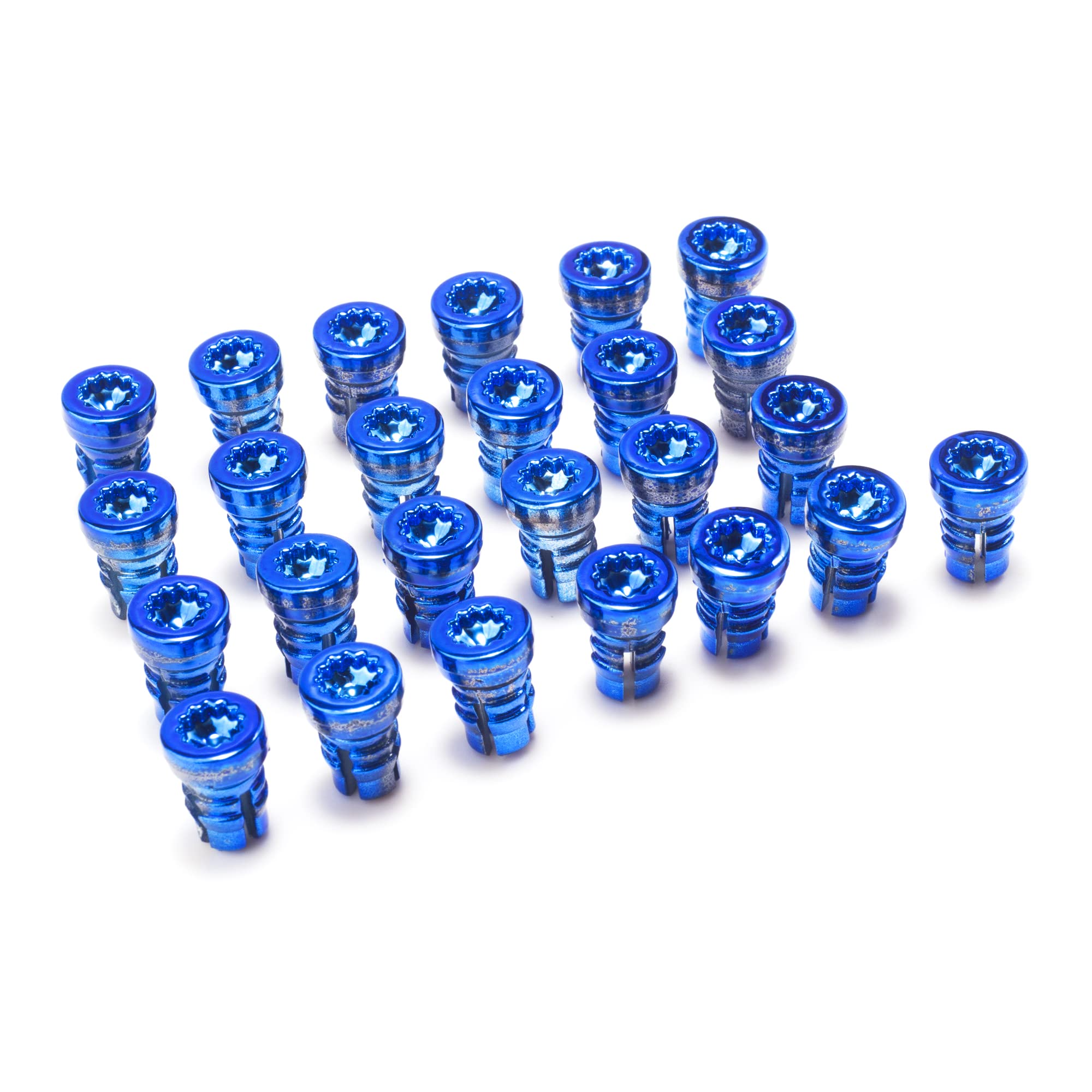 RTRHINOTUNING 7.9mm/0.31in Wheel Rim Lip Rivets Nuts Replacement Rivets, Blue 50pcs
