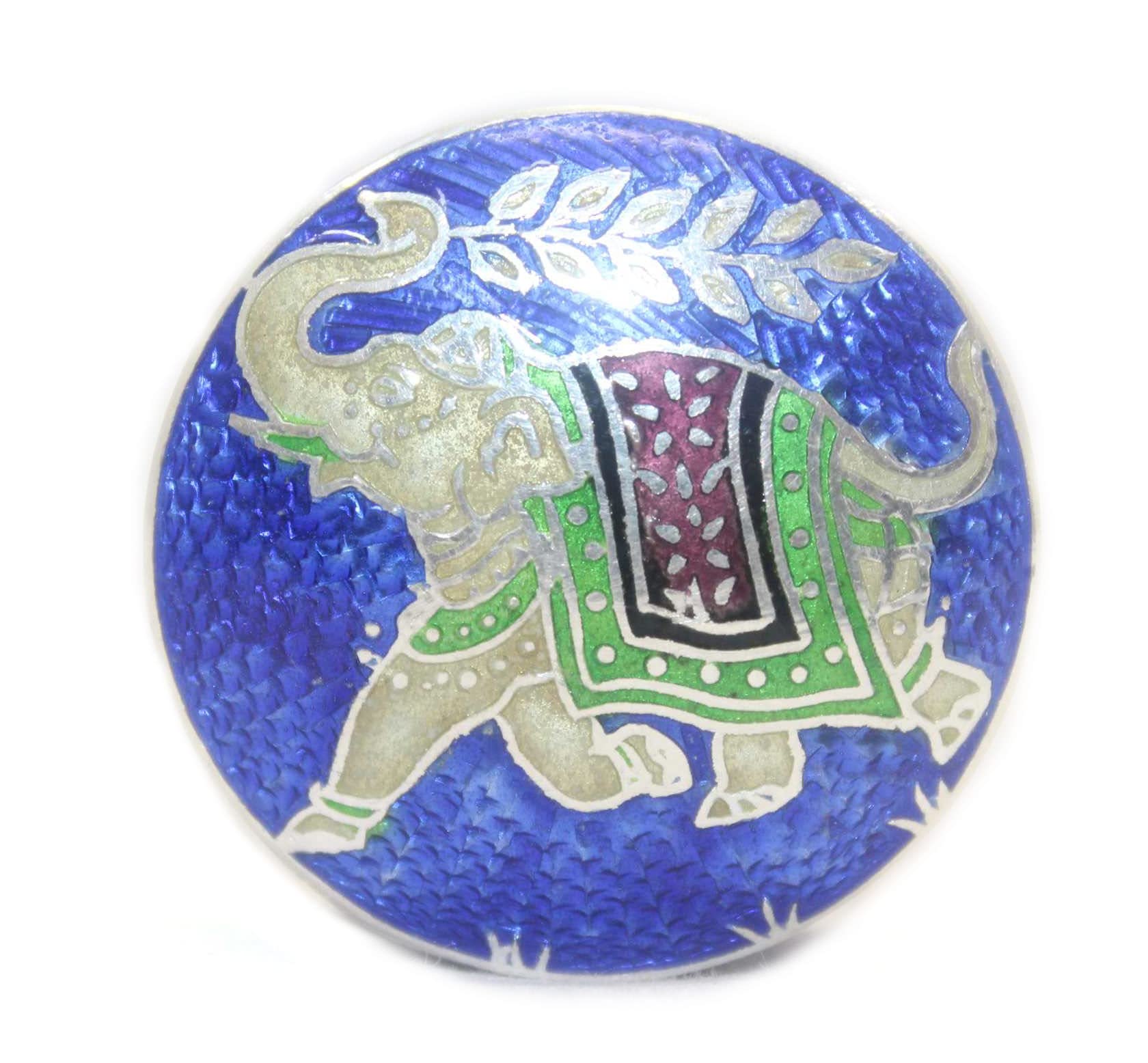 Boîte à bijoux émail argent 925 coffret éléphant cloisonné