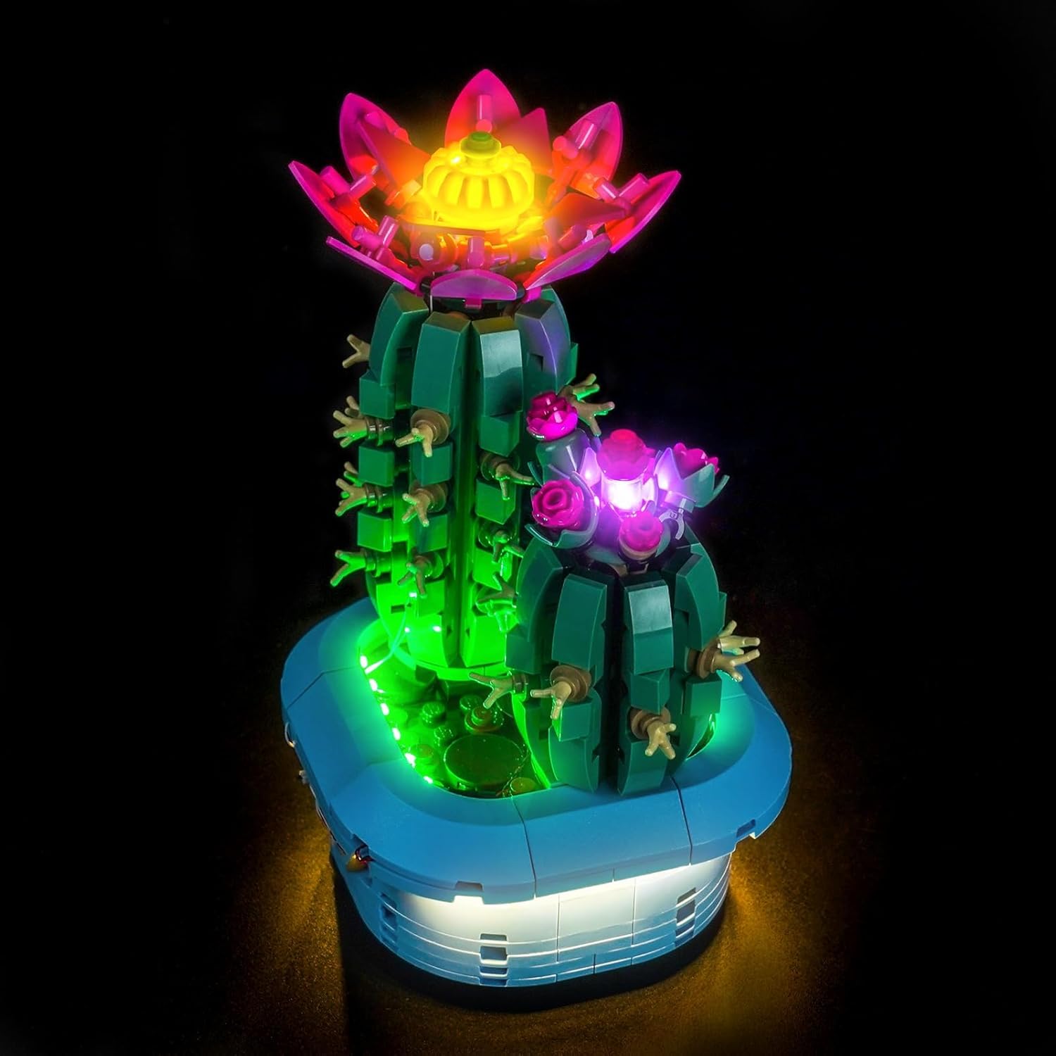 LocoLee Customized Light kit Compatible with Lego 11509 Flowering Cactus - No Actual Model Only Lights, LED Lighting Accessories Compatible with Lego Cactus 11509