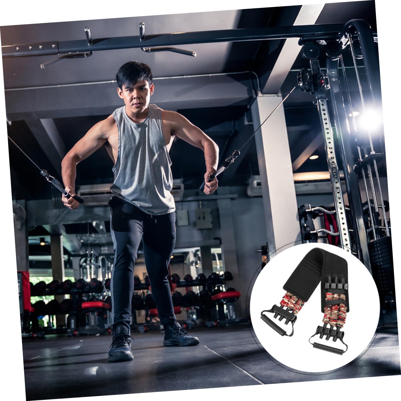 Urządzenie Do Rozszerzania Klatki Piersiowej Elastyczne Taśmy Do Ćwiczeń Taśmy Oporowe Trening Oporowy Wzmacniacz Fitness Taśma Oporowa Ekspander Klatki Piersiowej Taśmy Do