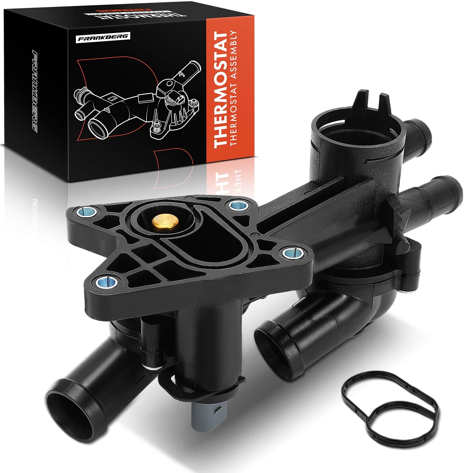 Frankberg Regulador del termostato del refrigerante 03C121111R | Compatible con: A1 Sportback 8XA 8XF, Altea XL 5P5 5P8, Golf Plus 521 5M1, O.c.t.a.v.i.a II 1Z3