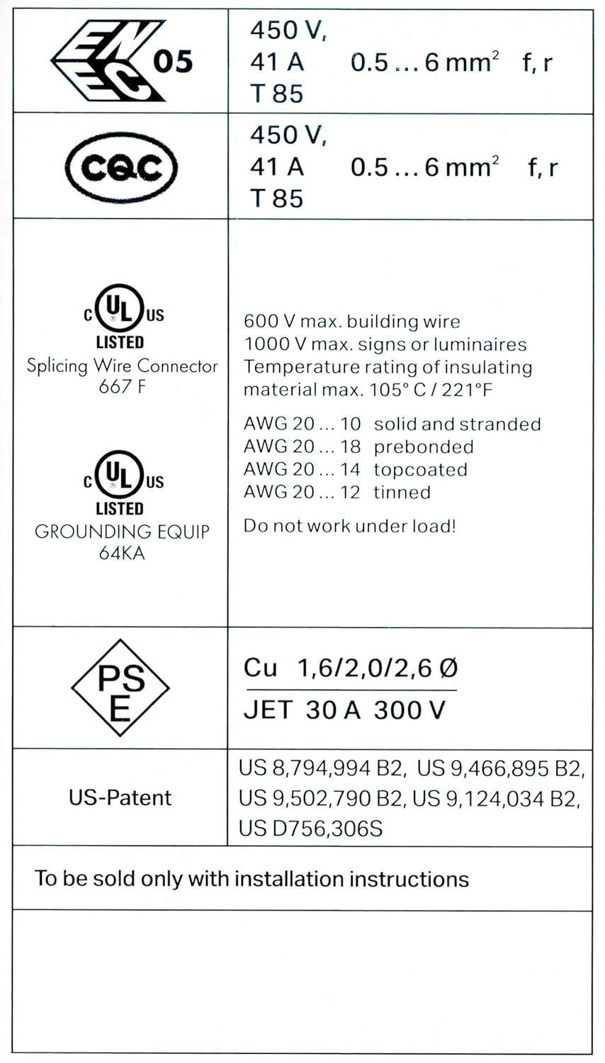Wago 221-612 Lever-Nuts 10AWG 2 Conductor Compact Wire Connectors 200 PK 5