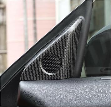 Dry Carbon Fiber Door Mirror Inner Speaker Panel Triangle Cover Trim Compatible with Nissan GTR R35 2008-2016