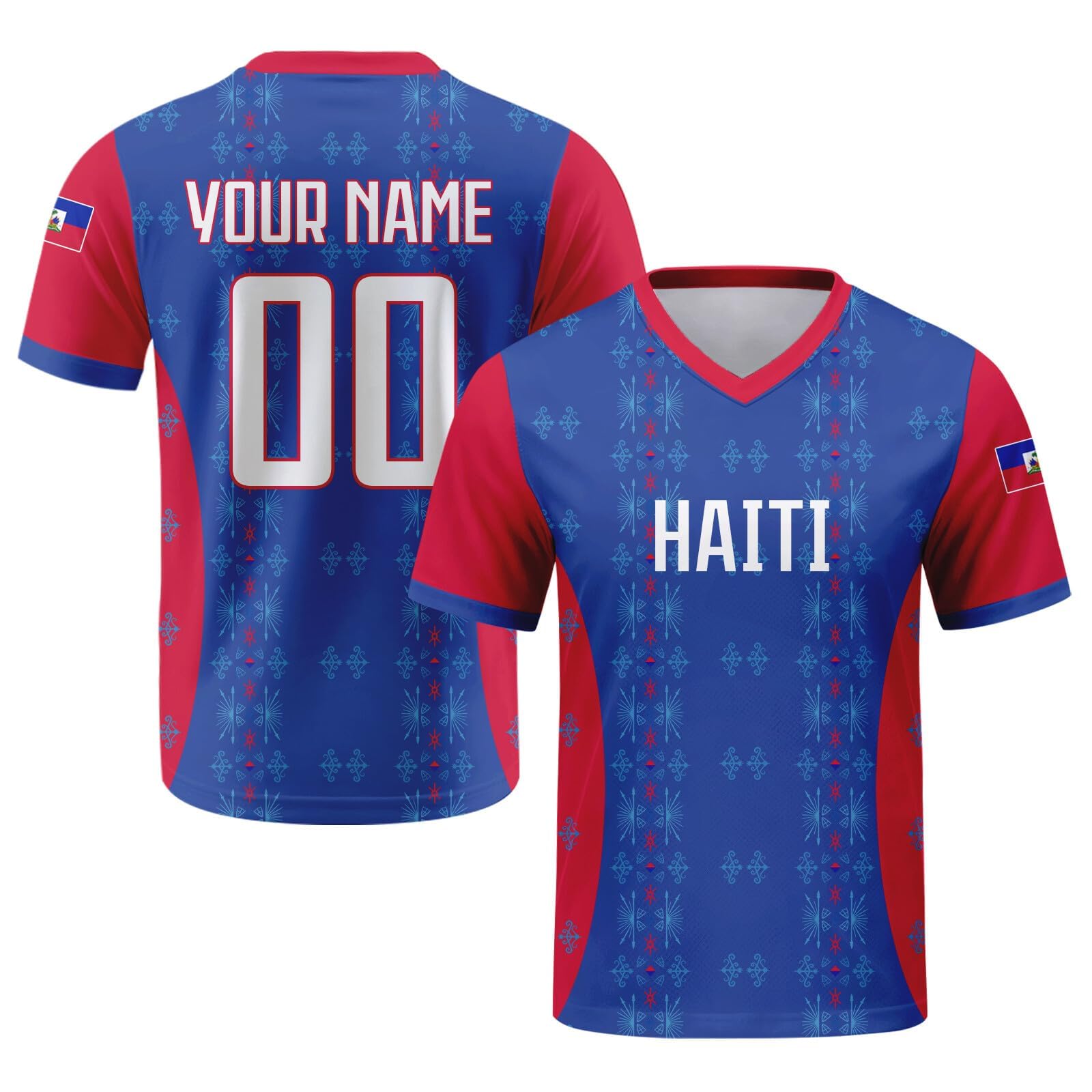 Custom 2026 National Soccer Jersey for Men Personalised Football Team Uniforms Jerseys Shirts Women Unisex A10 Haiti Jerseys — image 1