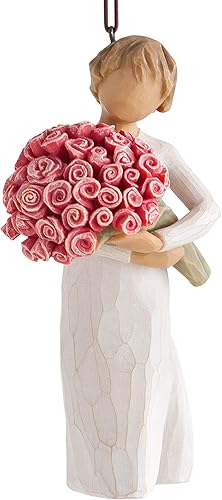 Willow Tree Abundancia Ornamento, Figura Esculpida Pintada a Mano