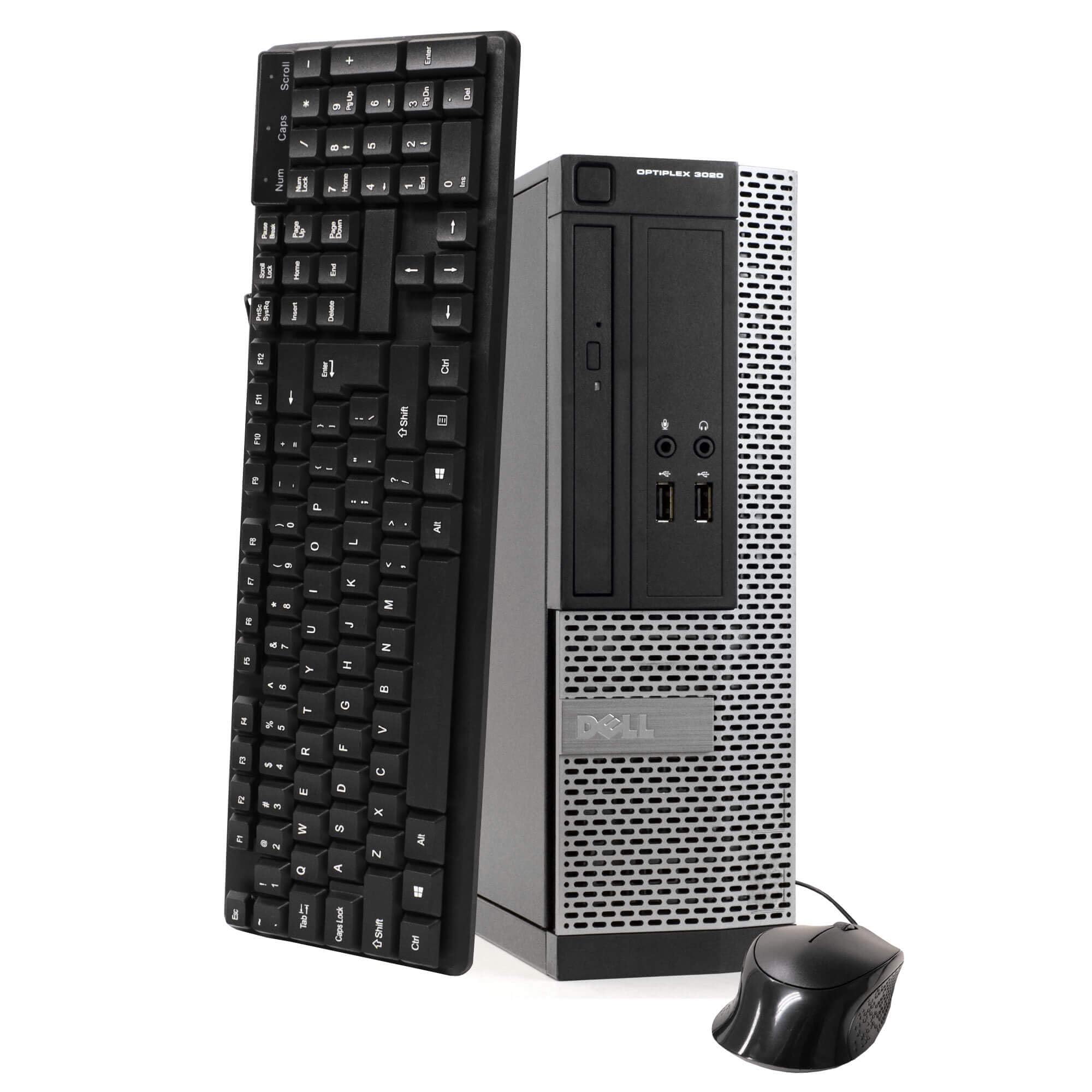 Dell Optiplex 3020 SFF - Ordenador de sobremesa (Intel Core i3-4160, 8 GB de RAM, 256 GB SSD, WiFi, Bluetooth, teclado QWERTY de EE.UU., Windows 11 Pro (reacondicionado)