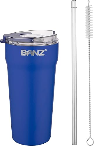Banz Taza de viaje grande  Taza aislada a prueba de fugas con asa, vasos fáciles de beber