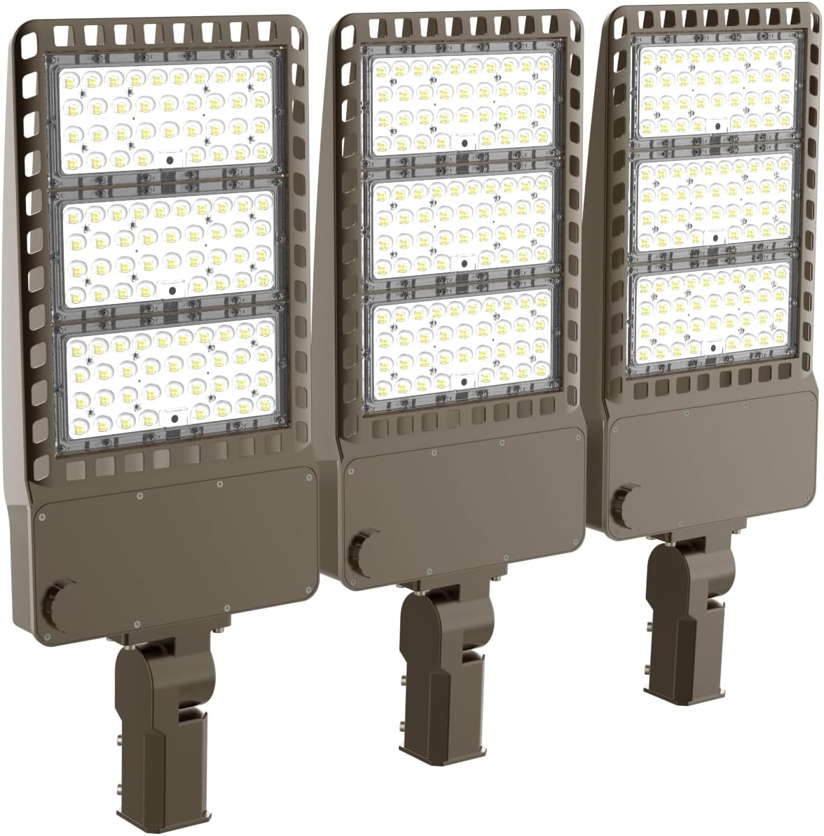 OKQ LED Parking Lot Lights 300W LED Shoebox Light with Dusk to Dawn Photocell - 45000lm 5000K UL Certified IP65 Led Area Light for Court|Stadium|Parking Lot|Roadways 3PACK
