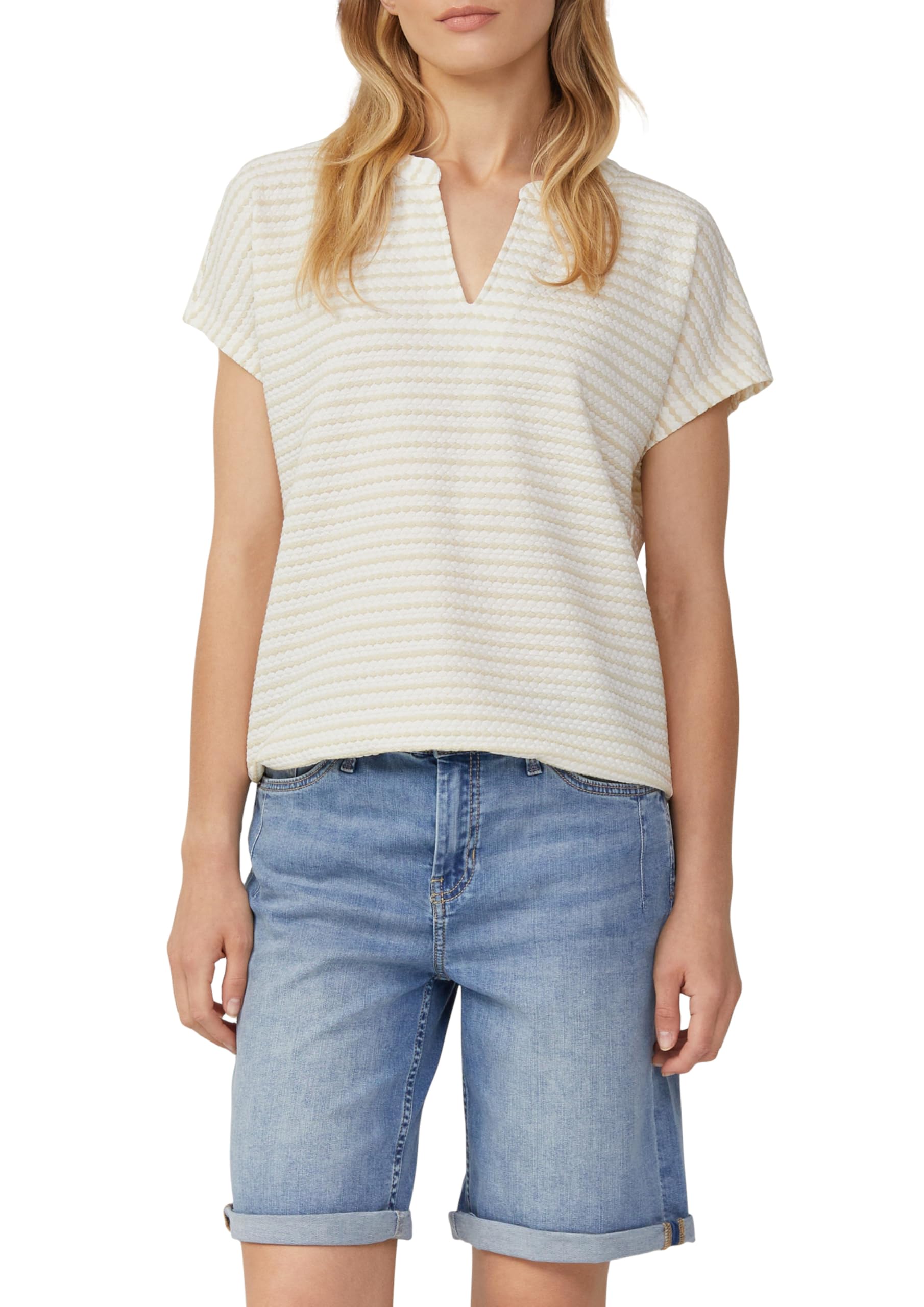 s.Oliver Strukturiertes T-Shirt im O-Shape