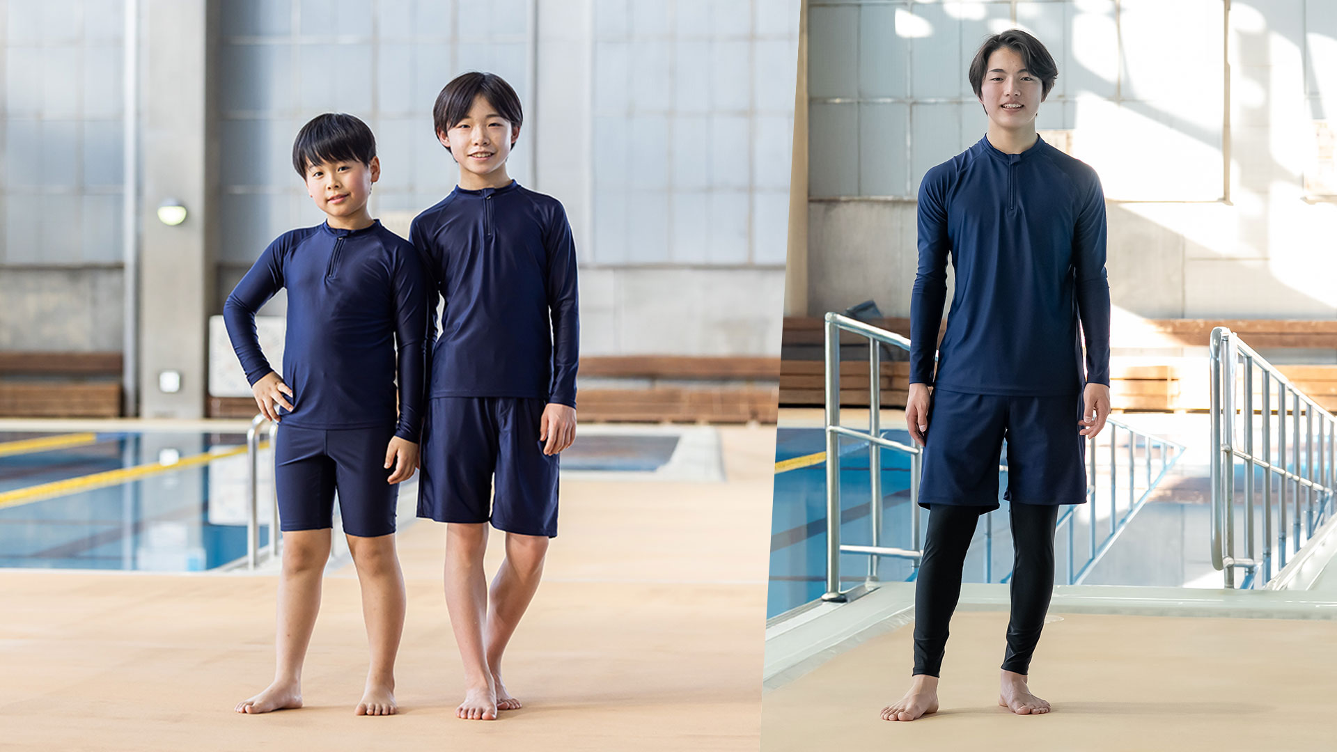 Amazon.co.jp: [リンネ] キッズ スクール水着 長袖 上下セット 男の子
